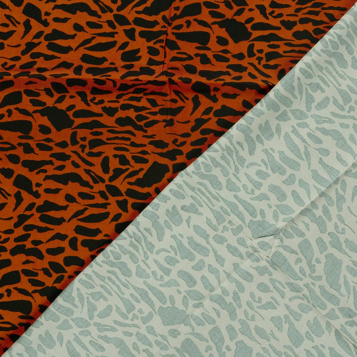 Viskose Twill Abstrakt Ziegelrot – Struktur