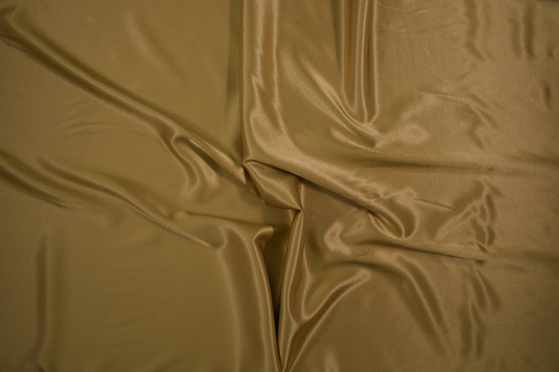 Satin Viskose uni Senfgelb – glänzender senfgelber Stoff