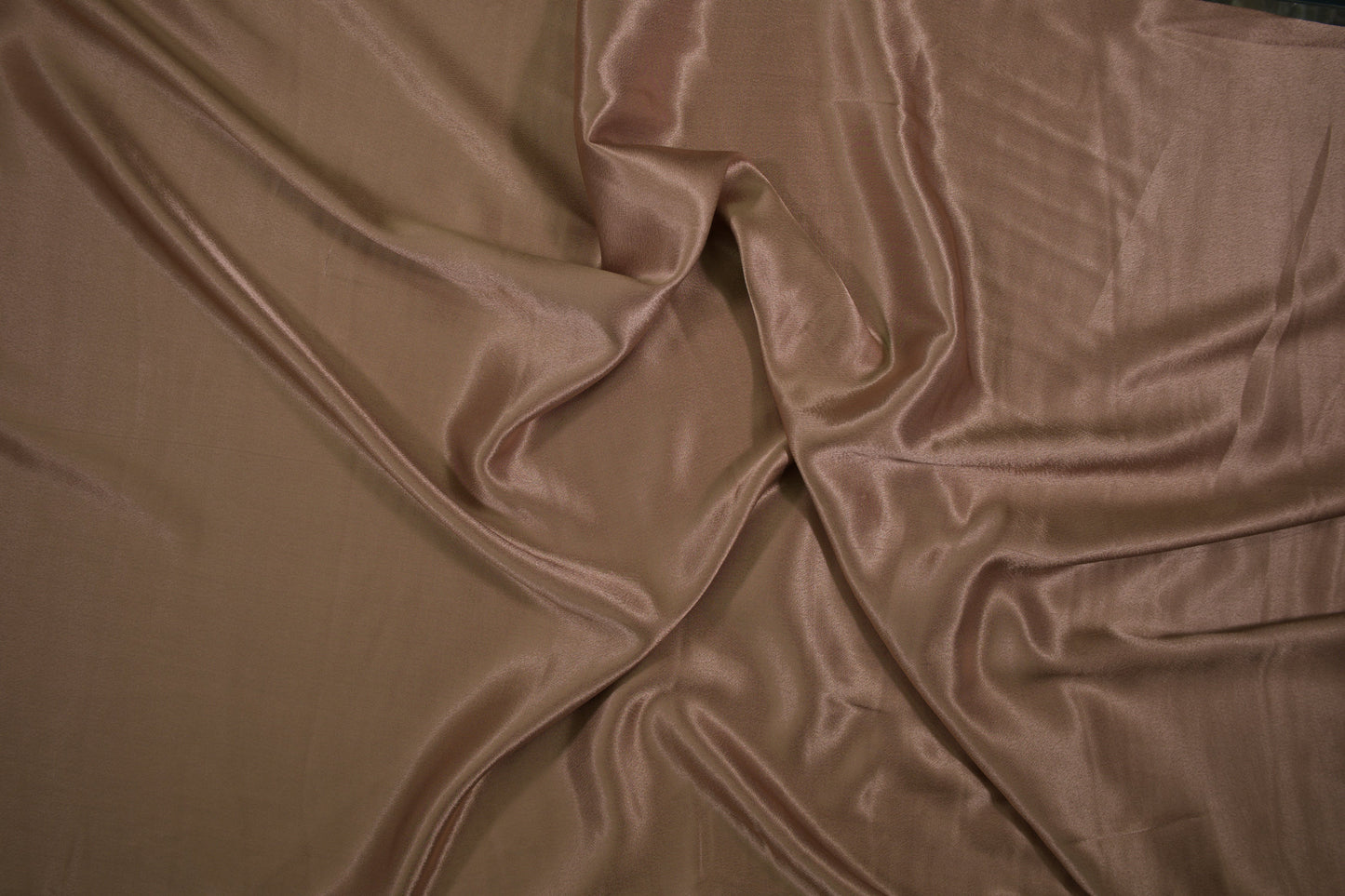 Satin Viskose uni Karamell – karamellbrauner Satinstoff mit Glanz
