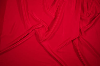 Satin Viskose uni Rot – leuchtend roter Satinstoff mit Glanz