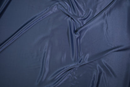 Satin Viskose uni Dunkelblau – edler dunkelblauer Satinstoff