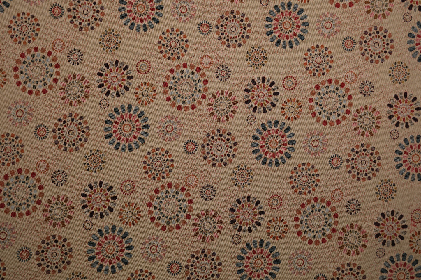 Möbelstoff Retro Kreise Multicolor – hochwertiger Polsterstoff