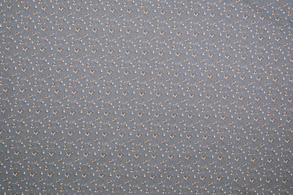 Baumwollstoff Mini-Blümchen Jeansblau – Nahaufnahme des Musters metrware