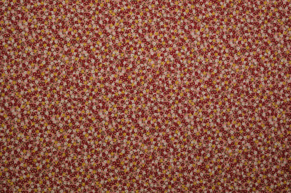 Baumwollstoff Ditsy-Blumen Pink Rot -  Webware Materialqualität 140cm