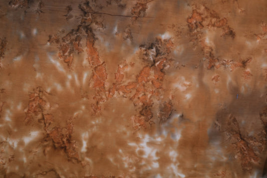 Batik Baumwollstoff Erde Rostbraun – weicher Stoff mit organischem Farbverlauf