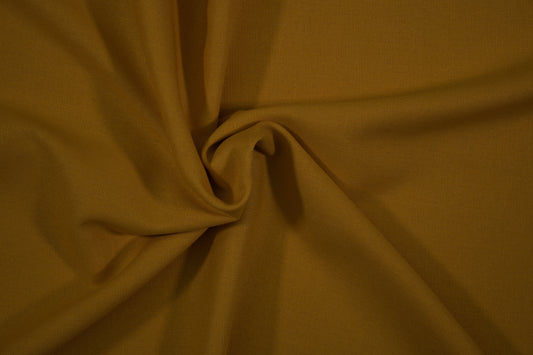 Leinen Viskose Stoff Senf – natürliche Struktur