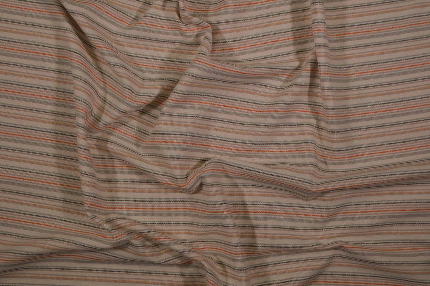 Baumwollstoff Geschirrtuch-Streifen – Beige Grau Orange