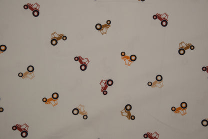 Baumwolle Jersey mit Traktoren – Kinderstoff für Kleidung & Bettwäsche