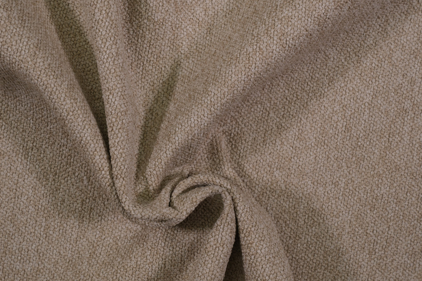 Möbelstoff Bouclé in Sandbeige – strukturierter Polsterstoff für Sofa und Sessel