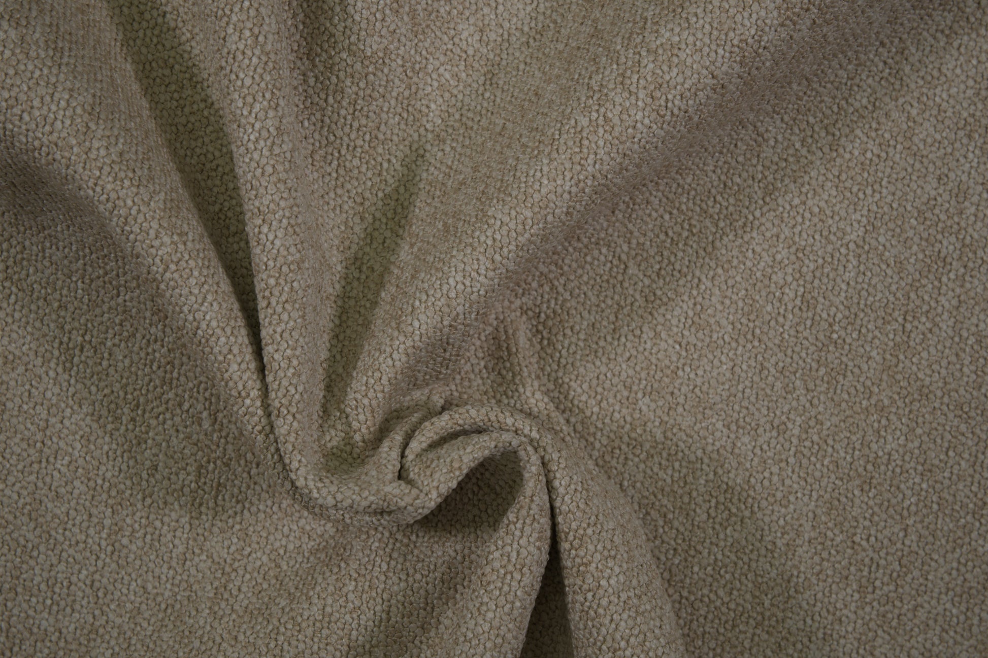Möbelstoff Bouclé in Sandbeige – strukturierter Polsterstoff für Sofa und Sessel