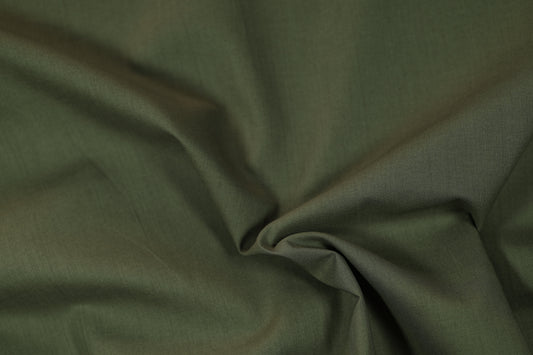 Baumwoll Stretch Stoff in Olivgrün – elastisch und hautfreundlich