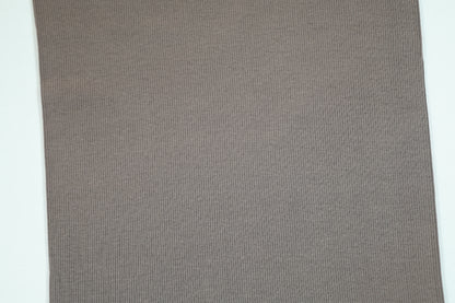 Elastischer Baumwoll-Bündchenstoff in Taupe für Pullover und Hosen
