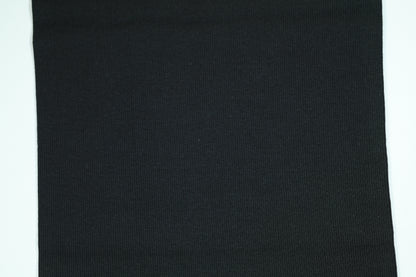 Elastischer Bündchenstoff in klassischem Schwarz – formstabil und vielseitig