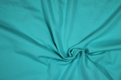Türkiser Baumwolljersey – weich & elastisch
