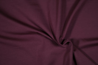Elastischer Baumwolljersey in Bordeaux – ideal für elegante Kleidung