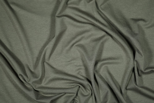 Elastischer Viskose Jersey in Khaki – ideal für Damenmode