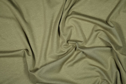 Elastischer Viskose Jersey in Olivgrün – ideal für Damenmode