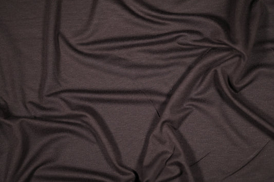 Elastischer Jersey in Dunkelbraun – ideal für Kleidung