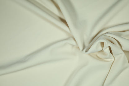 Elastischer Twin Jersey Stoff in Naturweiß – ideal für Freizeitkleidung