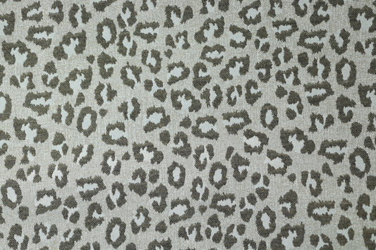 Vorhangstoff – Leo Grau-Beige – hochwertiger Baumwollstoff mit stilvollem Muster