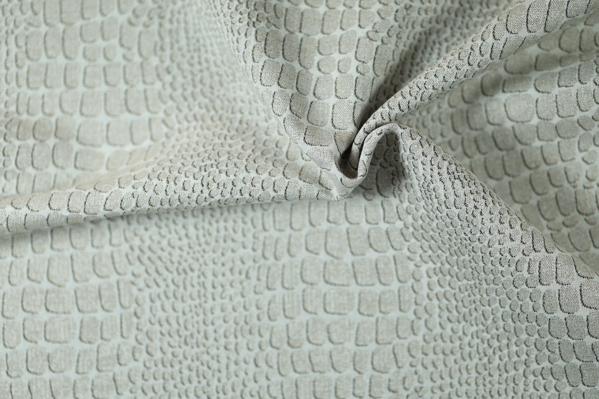 Vorhangstoff – Animal Struktur Beige – weicher Stoff mit ansprechendem Design in Taupe