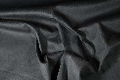 Feincord Stoff in Anthrazit mit weicher Rippenstruktur – ideal für Jacken und Hosen