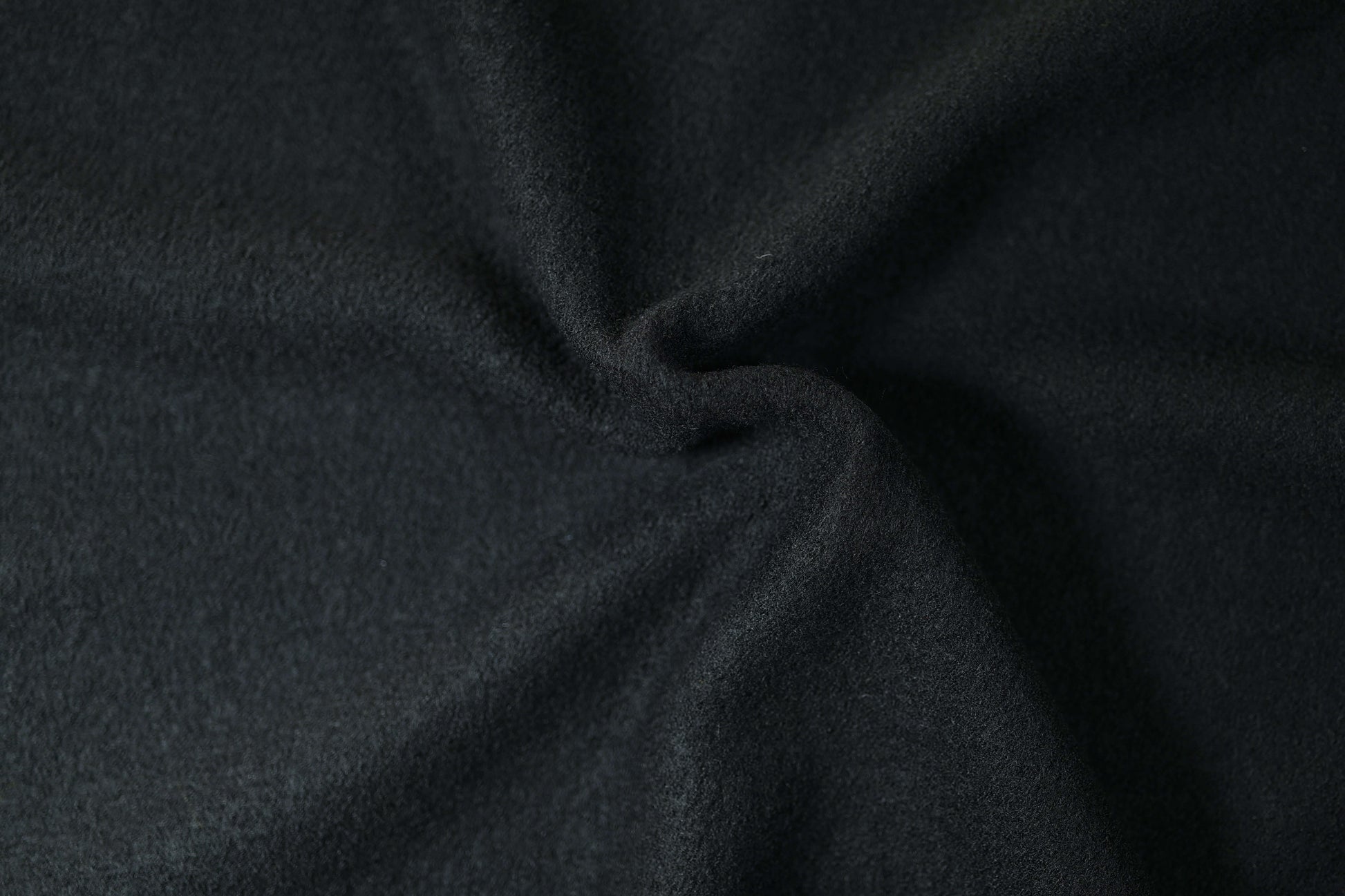 Schwarz Wollstoff – ideal für Mäntel, Jacken oder Accessoires