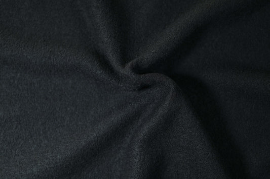 Schwarz Wollstoff – ideal für Mäntel, Jacken oder Accessoires