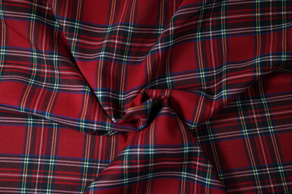 Schottenstoff Stoffdesign mit klassischem Karomuster in Rot