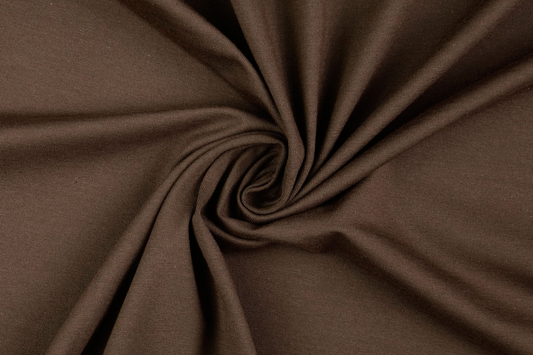 Baumwolljersey Dunkelbraun – Elastischer Jersey Stoff für Kleidung & Basics | Stoffeya
