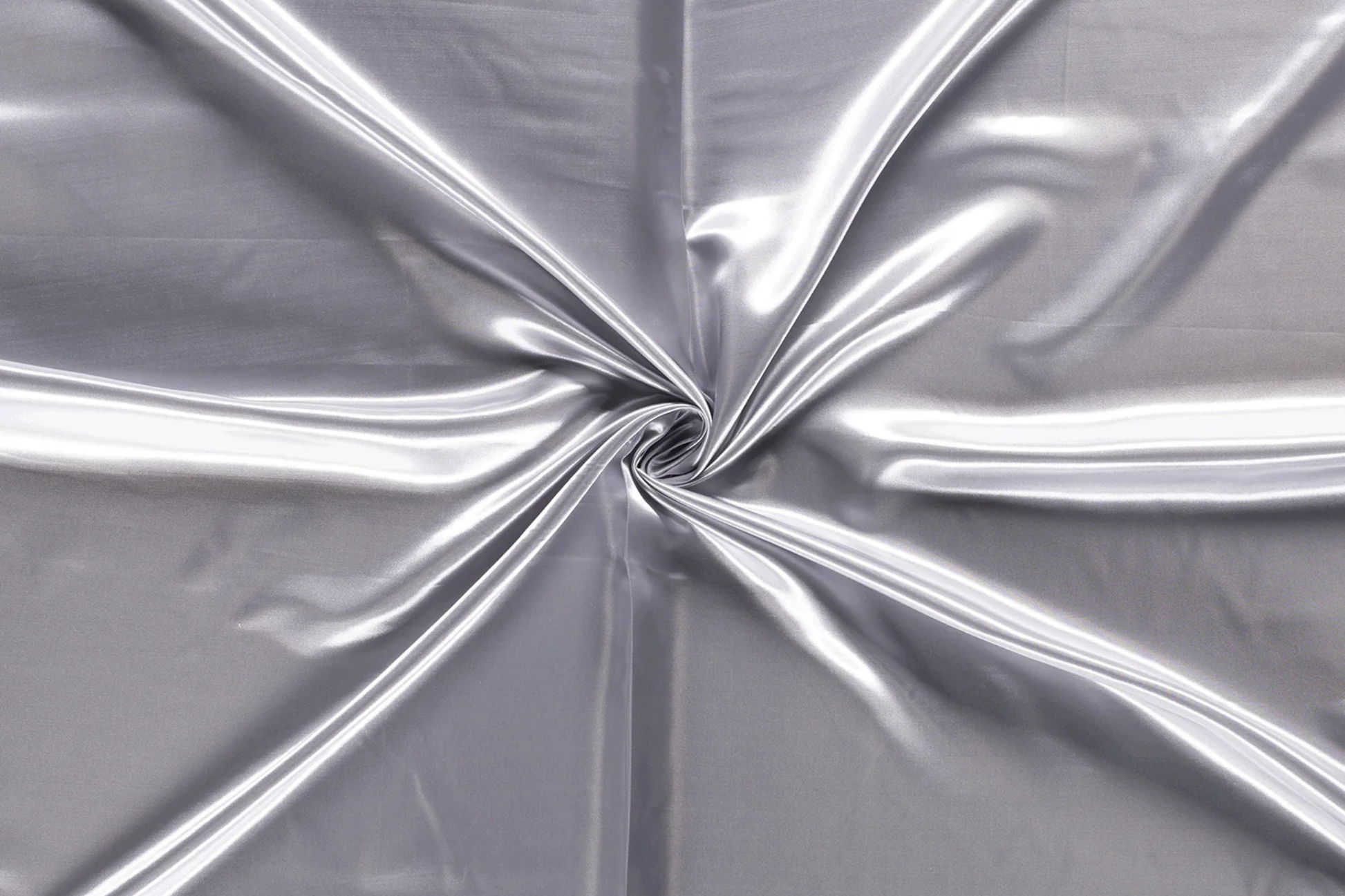 Satin Stoff silber glänzend glatt Uni Stoffeya
