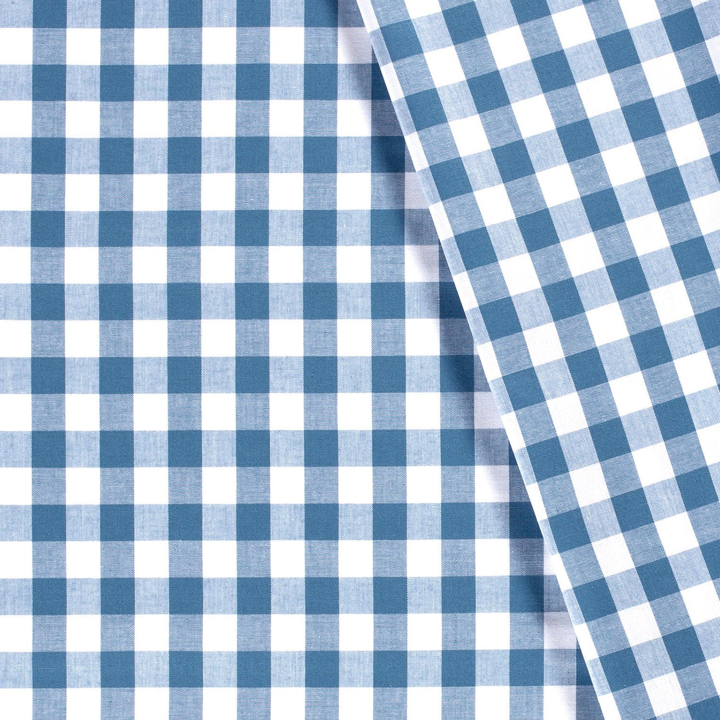 Baumwoll-Popeline Karo Indigoblau – Struktur
