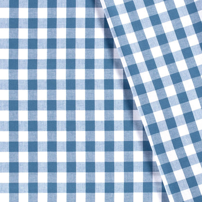 Baumwoll-Popeline Karo Indigoblau – Struktur