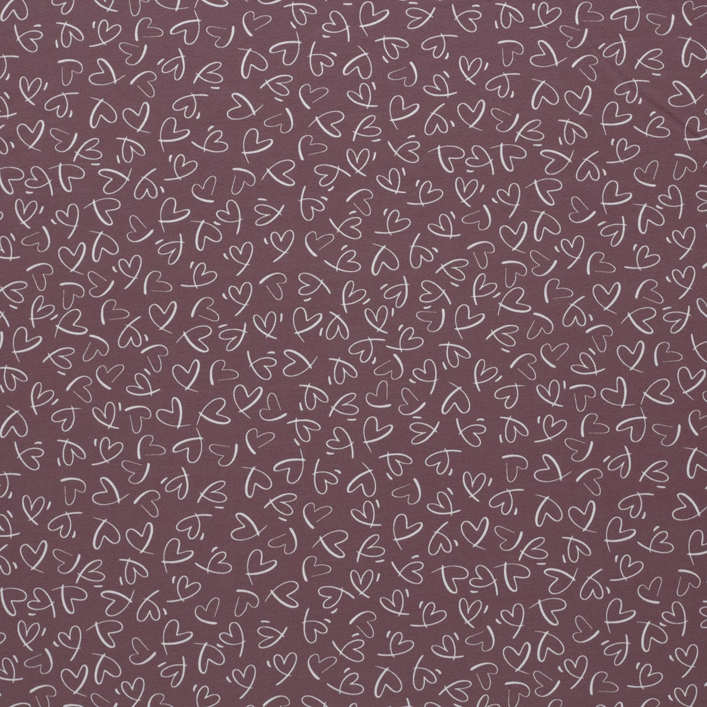 Baumwolljersey Herzen Lila – Detail