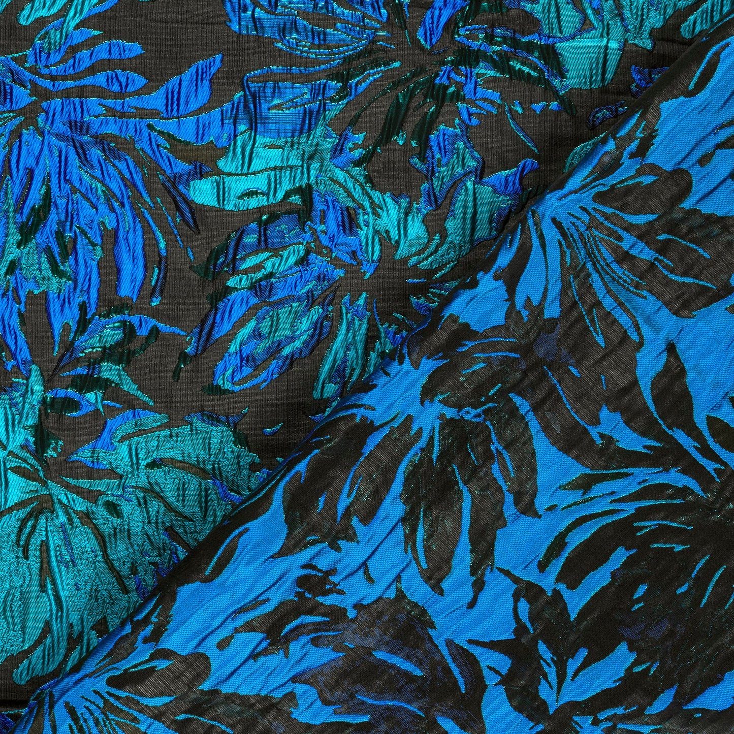 Jacquard Blumen Petrol – Struktur