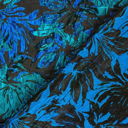 Jacquard Blumen Petrol – Struktur