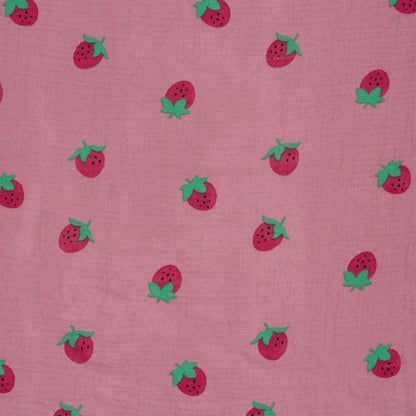 Musselin Erdbeeren Rosa – Detail