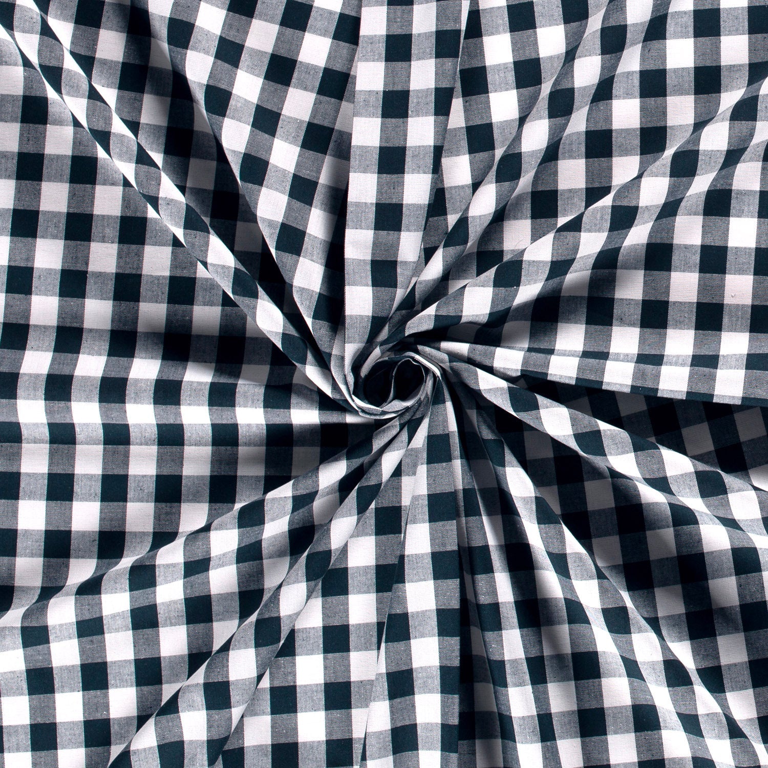Baumwoll-Popeline Karo Marine – Fall