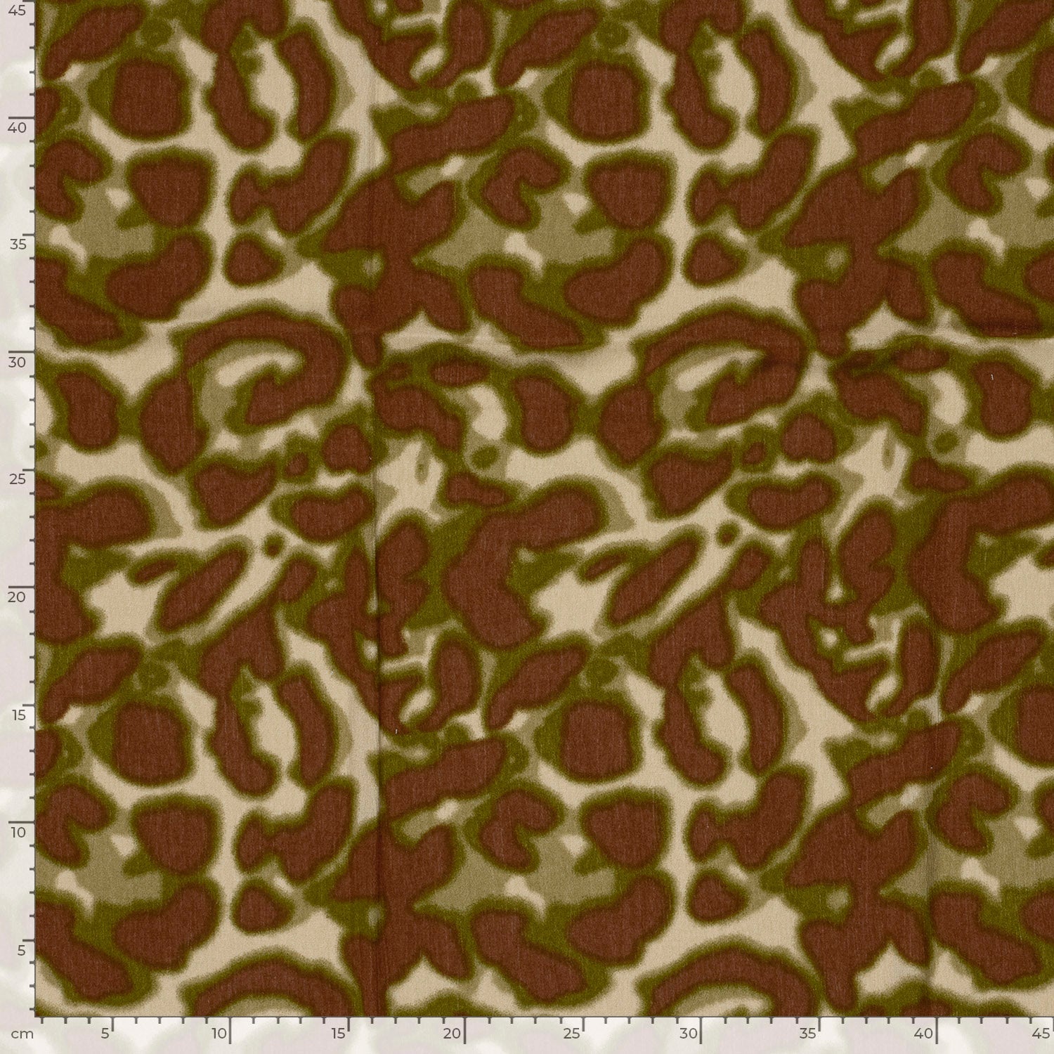 Viskose Satin Abstrakt Khaki-Grün – Rolle