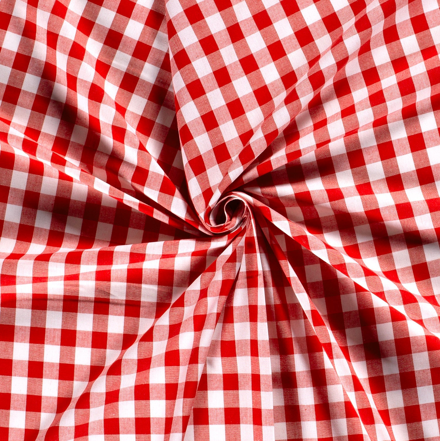 Baumwoll-Popeline Karo Rot – Fall