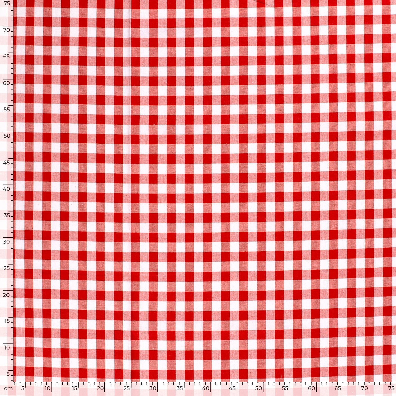 Baumwoll-Popeline Karo Rot – Rolle