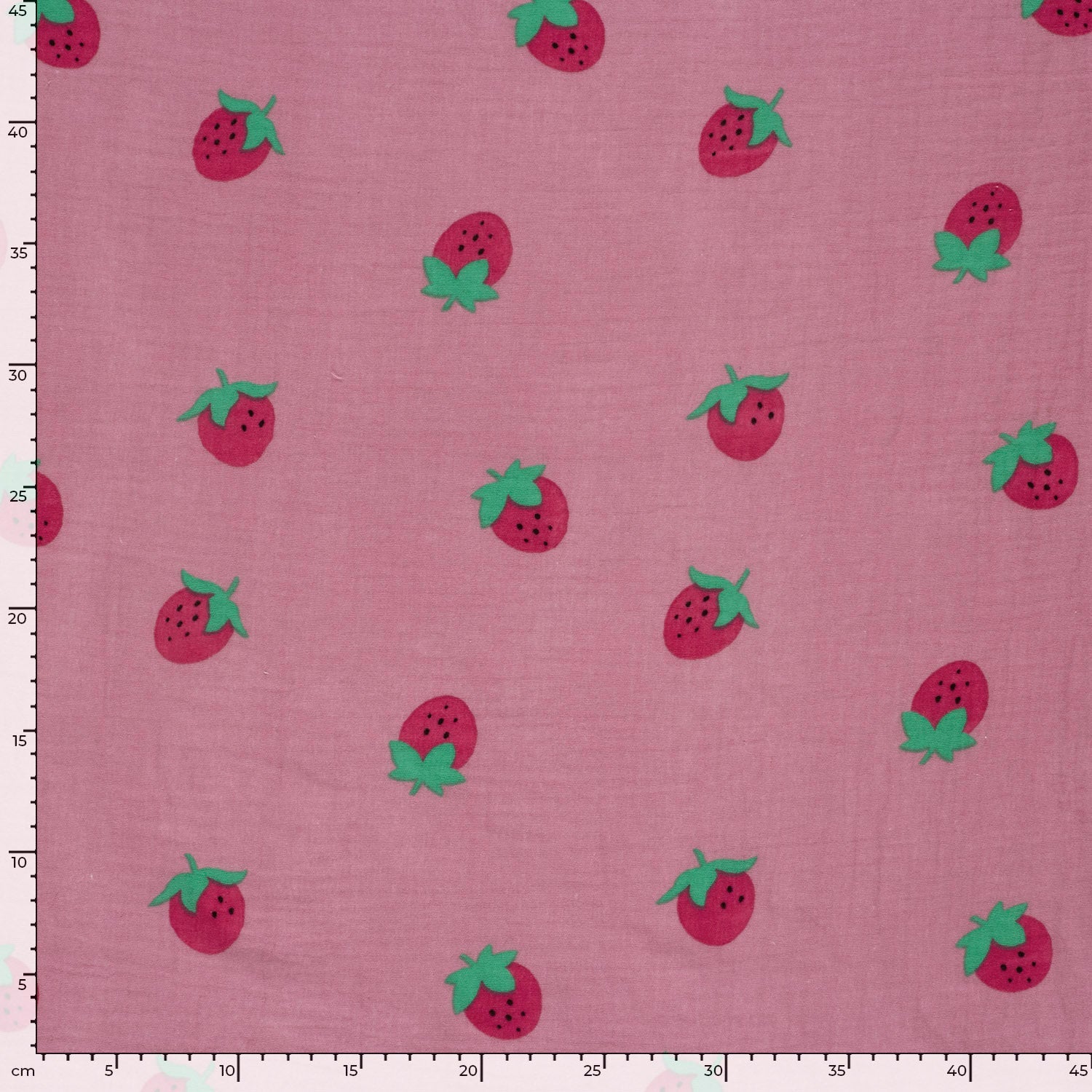 Musselin Erdbeeren Rosa – Rolle